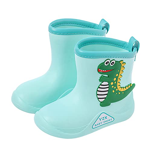 Children Cute Cartoon Fashion Waterproof And Non Slip Rain Boots Rain Boots Soft Bottom Fashion Rain Boots 2-9 Y (Green, 4.5 Years)3