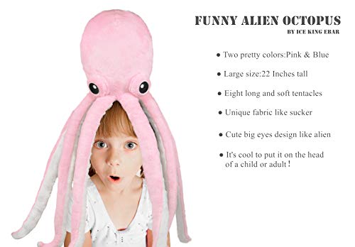 Ice King Bear Cute Big Eyes Octopus Large Stuffed Animals Plush Toy 22 Inches (Pink) #TOP1