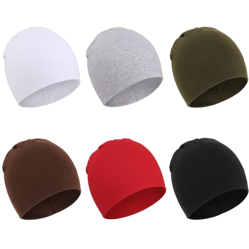 Image of DRESHOW BQUBO 6 Pack Baby Hats for Boys Girls Unisex Baby Hat Soft Knit Cap Nursery Beanie for Newborn Infant Toddler Kid