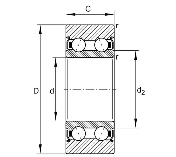 LR5204-X-2Z-TVH-XL INA Galet de roulement 20x52x20,6mm