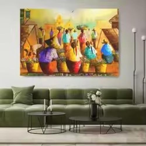 Toile minimaliste africaine pour réchauffer un mur blanc vide - 4