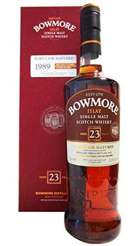 Bowmore 23 Años - 1989 Port Cask Matured Single Malt Whisky Escoces, 48% - 700 ml