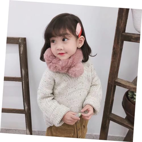Homoyoyo Plush Scarf - Warm Fluffy Fleece Neck Warmer for - Soft Faux Fur Collar in Pink, Pink, 65X5CM3