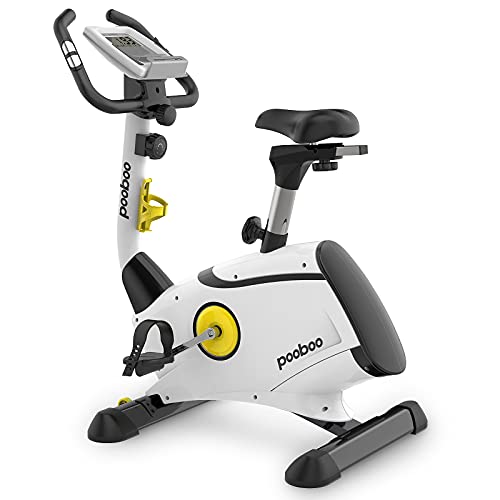 Exercise Bike, L NOW Belt Drive Stationary Bike Indoor Cycling Bike, Magnetic Resistance Upright Bike With LCD Display for Home Office Cardio Workout Bike Training