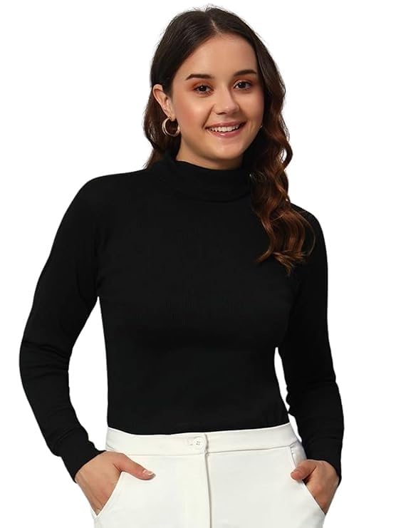 Sky Magic Womens High Neck Fleece Sweatshirt | Warm Winter Sweatshirt for Women | Full Sleeve Soft Fleece Top for Casual