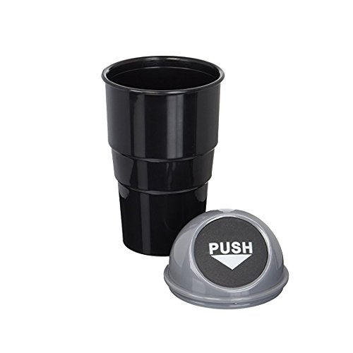 Image of Cup Holder Trash Can, Leakproof Car Trash Can with Lid, Trash Bin for Car Accessories, Mini Garbage Bin Organizer for Automotive Office Home Kitchen, Applicable to Women and Men
