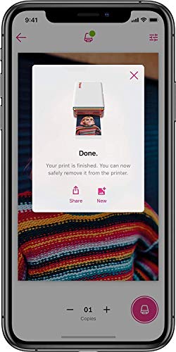 The Imaging World Polaroid Hi-Print - Bluetooth Connected 2x3 Pocket Phone Photo Printer with Polaroid Hi·Print 2x3 Paper Cartridge (20 Sheets) and Microfiber Cloth - Thumbnail 6
