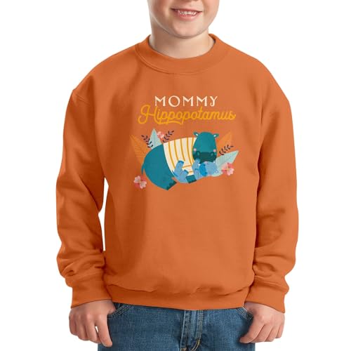 Maman hippopotame et son bébé sweatshirt enfant pull tendre dessin