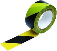 Cinta de advertencia de 48 mm x 66 m, color amarillo y negro