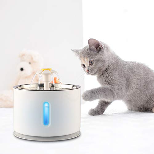 Fuente automática de agua para gatos y perros acero inoxidable