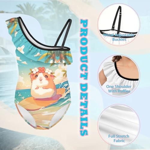 Forchrinse Axolotl One Piece Swimsuit Girls Ruffle Bathing Suit Cute Quickly Drying Sleeveless Swimwear for Summer Swim3