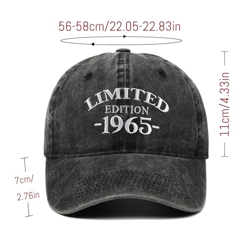 Boné de beisebol vintage 1964 1965 1984 75º 70º 80º edição limitada bordado ajustável, 1965-preto, O