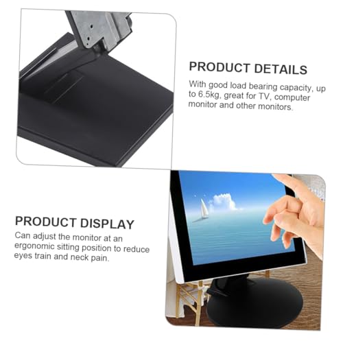 Support pour écran LCD en fer robuste design noir haut de gamme - 3