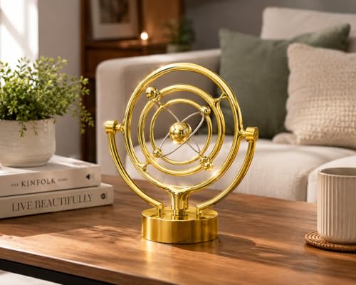 Image of Kinetic Orbital Perpetual Motion Newton Pendulum Physical Science Desk Toy Art for Office Home Decoration Multicolor