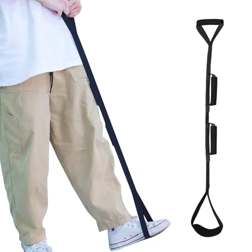 Dryxog Schlingentrainer, Hilfsmittel Nach HüFt Op, Gehhilfe für Senioren, Aufstehhilfen, MobilitäTshilfen, Gepolsterten und Handgriff Behinderten für äLtere Menschen Kranke Behinderte (Schwarz)