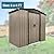 Zevemomo 6 x 4 ft Outdoor Storage Shed, All Weather Metal Sheds with Metal Foundation & Lockable Sliding Doors, Tool Sheds for Garden, Patio, Backyard, Lawn, Brown