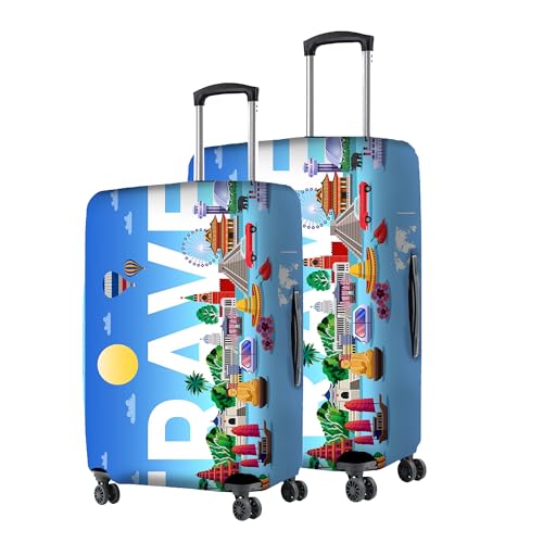Image of Nasher Miles Polyester Protective Luggage Cover Set of 2 (Small-Medium) - Traval