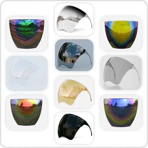 mayoken Full Face Sunglasses Futuristic Sun Protection Polarized Face Shield for Men & Women Anti-Fog Mirror Shield Glasses
