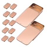 TOYANDONA 12 piezas Cajas Pequeñas de Hojalata con Tapa Corredera Contenedores para Almacenamiento Resistentes y Fáciles de Abrir para Joyas y Objetos Pequeños Diseño Minimalista Versátil