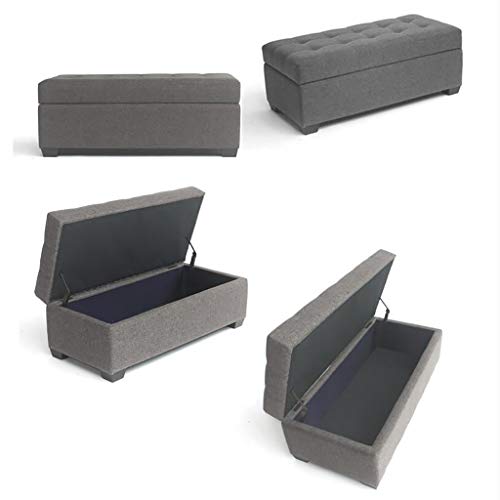 Banc à chaussures de rangement rectangulaire et tabouret de lit moderne - 6