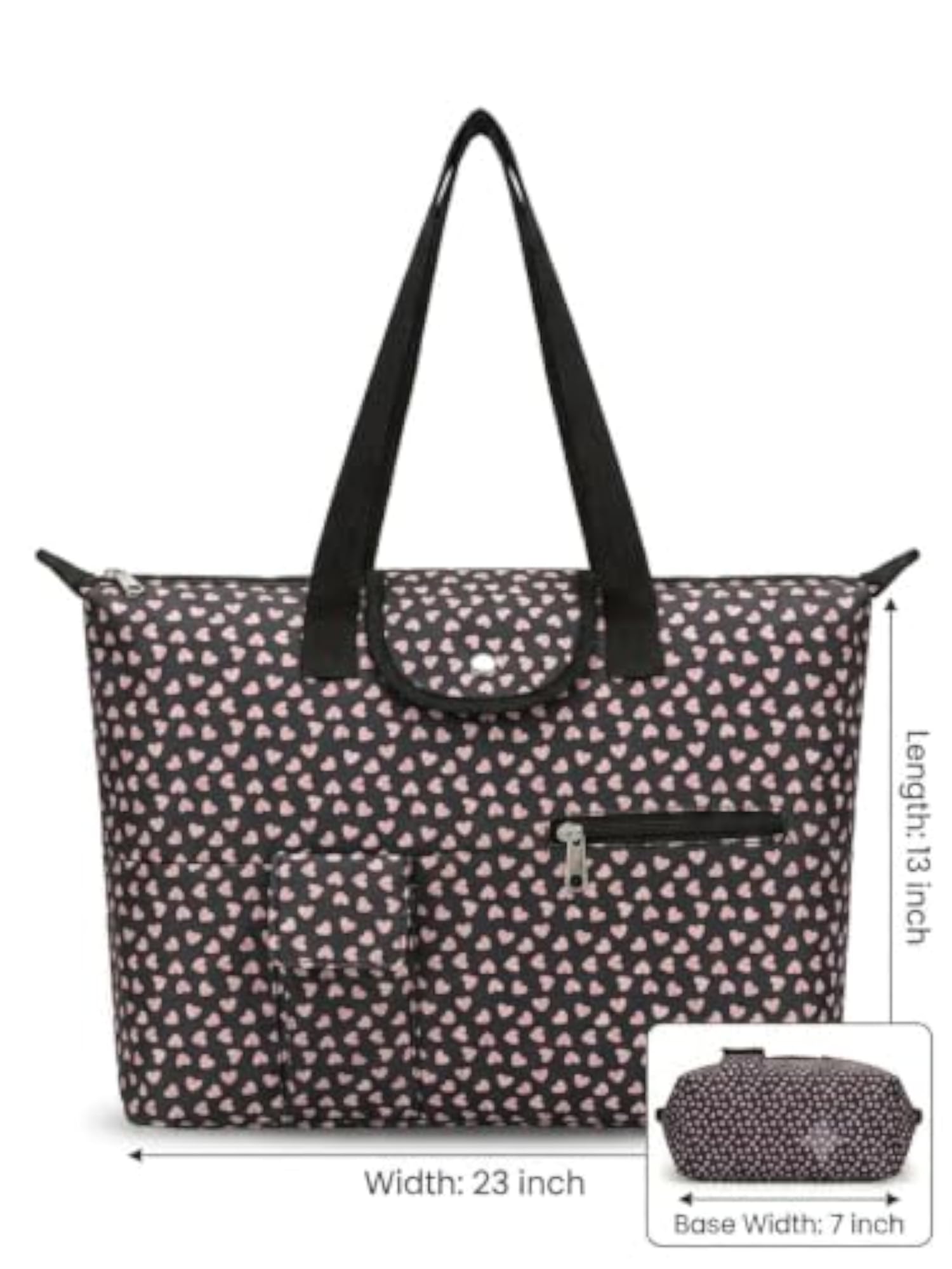 Women's Foldable Shoulder Tote Bag for Travel and Shopping