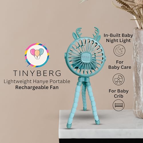 Image of TINYBERG Handheld Portable USB Fan For Baby Strollers, Baby Crib, Baby Cot Bed, Baby Feeding Chair, High Chair, Home, Offices