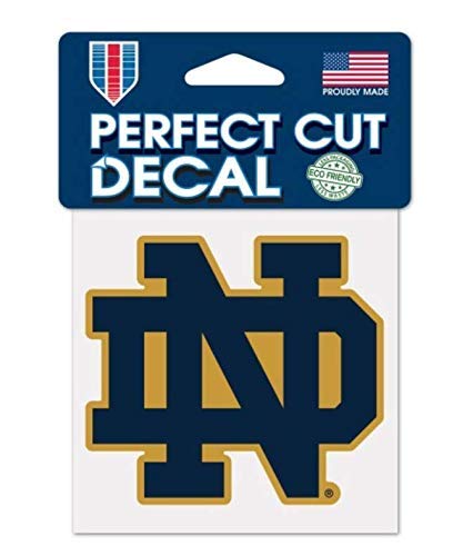 Autocollant NCAA logo irlandais 10x10 cm coloré et résistant pour l'extérieur