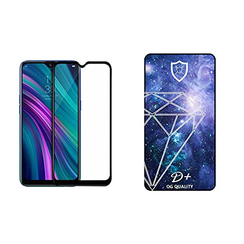 Small Candy OG Quality Anti Fingerprint Oil Resistant Full Glue Edge to Edge D Plus Curved Tempered Glass for HTC Wildfire X (Black, Pack of 1)