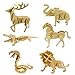 Kit di puzzle 3D in legno per bambini e principianti, 6 pezzi - coccodrillo, elefante, leone, cervo, serpente, cavallo