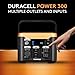 Duracell Portable Power Station 300W (292Wh/120V) Lithium Battery Backup Portable Solar Generator (Solar Panel Sold Separately) for Power Outages, Home Emergency Kits, Camping, Backyard, and Outdoor