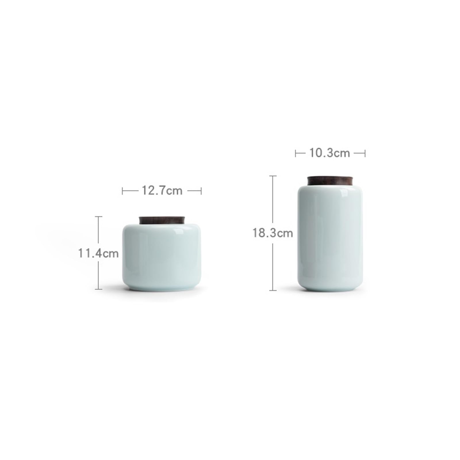 Barattoli con Coperchi Barattolo sigillante for Barattolo di tè Verde Ombra, Contenitore for tè in Ceramica, Piccolo Magazzino di tè for Uso Domestico Barattoli di Cucina(A)