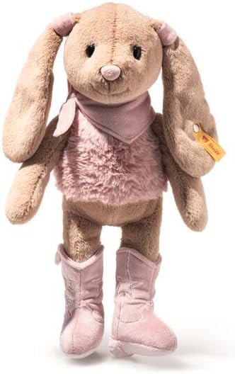 Steiff Handcrafted Since 1880 Premium Plush Stuffed Bunny Soft Toy - 13" Hoppie Rabbit