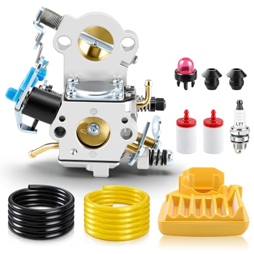 455 Rancher Carburetor for Husqvarna 455 455E 460 461 Chain Saw Jonsered CS2255 Gas Chainsaw Replaces WTA-29 531440701 544888301 with 537255701 Air Filter Spark Plug Fuel Line All In One Kit