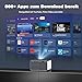 Beamer-4K [Kompatibel mit Netflix & Offizielle App] 2026 Neuer 1080PHD Mini-Smart Beamer-Heimkino mit eARC CEC, Autofokus Projektor WiFi6, Bluetooth, Dolby Audio Outdoor Projector