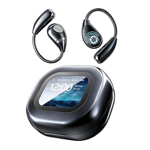 KI Echtzeit Übersetzung Kopfhörer, AI Bluetooth Sprachübersetzer mit LCD Touch Farbbildschirm, 3 in 1 Drahtlose Ohrhörer Rauschunterdrückung, Übersetzer 144 Sprachen für Weltweite Reisen Geschäft