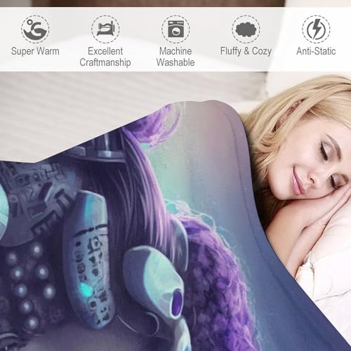 Couverture flanelle thermique lavable en machine pour un sommeil profond