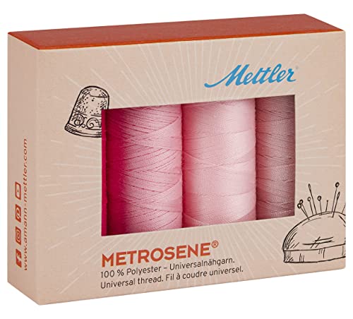 Mettler Metrosene Thread Set, Pinks miniatura 1