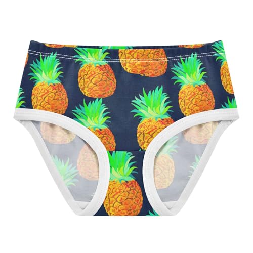 Joisal Pineapples Dark Blue Toddler Girls Underwear 2t Cotton Little Girl Panties Funny Kids Undies Briefs