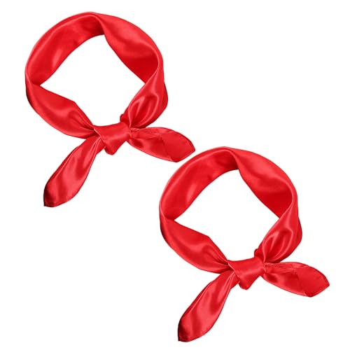 Ya en mundofriki.es: KSBBHDS 2 Bufandas y Diademas Turbantes Para Mujer, Cuadrada de Gasa, Retro, Pañuelo Para la Cabeza, Roja
