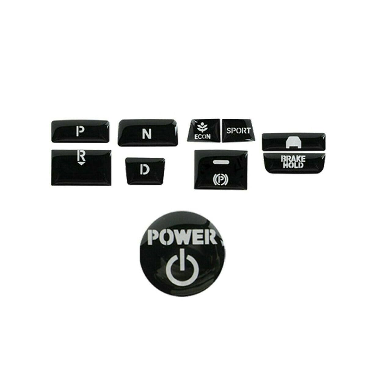 10Pcs/Set for 2018 2019 2020 2021 Honda Accord Gear Shift Switch Button Guard Glossy Black Cover