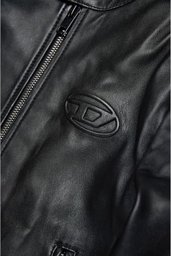Diesel Boys Oval D Branded Leather Biker Jacket3