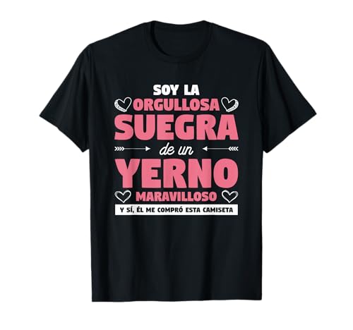 Preciosa Camiseta de Yerno para una Suegra - Hombre - Talla S - Negro - Manga Corta - Clásico - Regalo Preciosa Camiseta de Yerno para una Suegra - Hombre - Talla S - Negro - Manga Corta - Clásico - Regalo