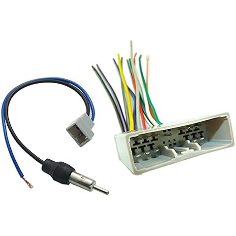 FEELDO Car Radio Audio Stereo Wire Harness Antenna Adapter for Honda 06-08/Civic/Fit/CRV/ACURA Cover