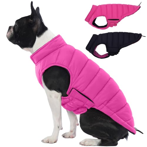 Image of Lelepet Reversible Dog Coat Windproof Dog Puffer Jacket Lightweight Vest