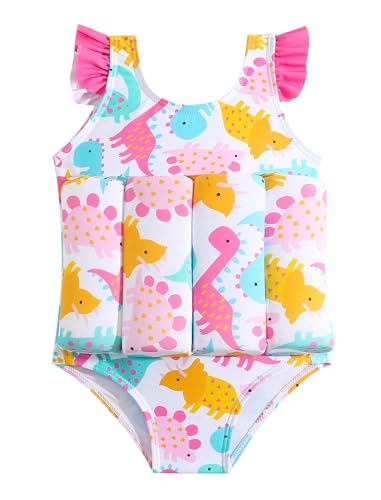 Image of IDOPIP Kids Boys Girls Floatation Swimsuit with Adjustable Buoyancy Baby Float Suit Swim Vest One Piece Swimwear Bathing Suit
