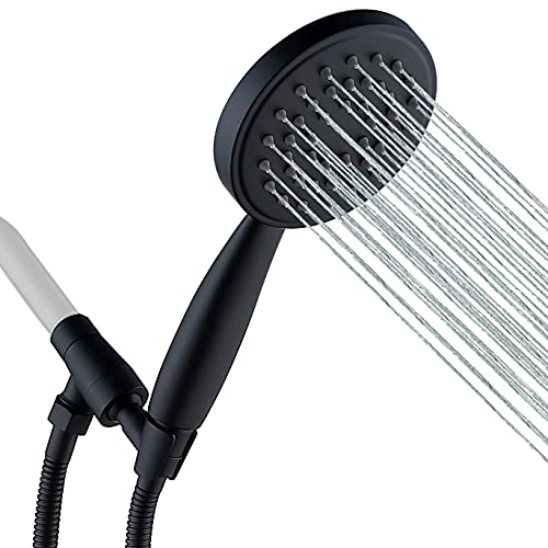 🔥 Hot Deals 100% Metal Hand Held Shower Head with 70'' Hose and Holder | Made with Stainless Steel and Brass | High Pressure Handheld Showerhead, Adjustable Bracket,Extra Long Flexible Hose (Matte Black) ❤ Crazy Deals 100% Metal Hand Held Shower Head with 70'' Hose and Holder | Made with Stainless Steel and Brass | High Pressure Handheld Showerhead, Adjustable Bracket,Extra Long Flexible Hose (Matte Black)