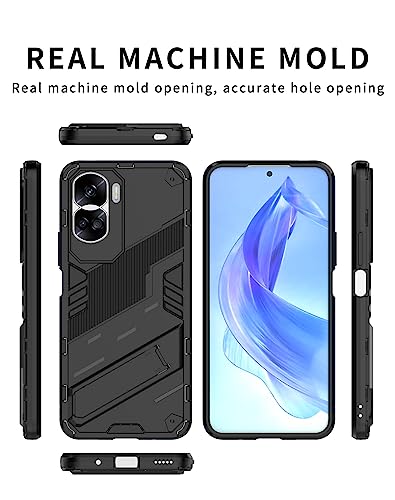 WOKEZ Fodral till Honor 90 Lite 5G - 360° Skydd & Kickstand Grå
