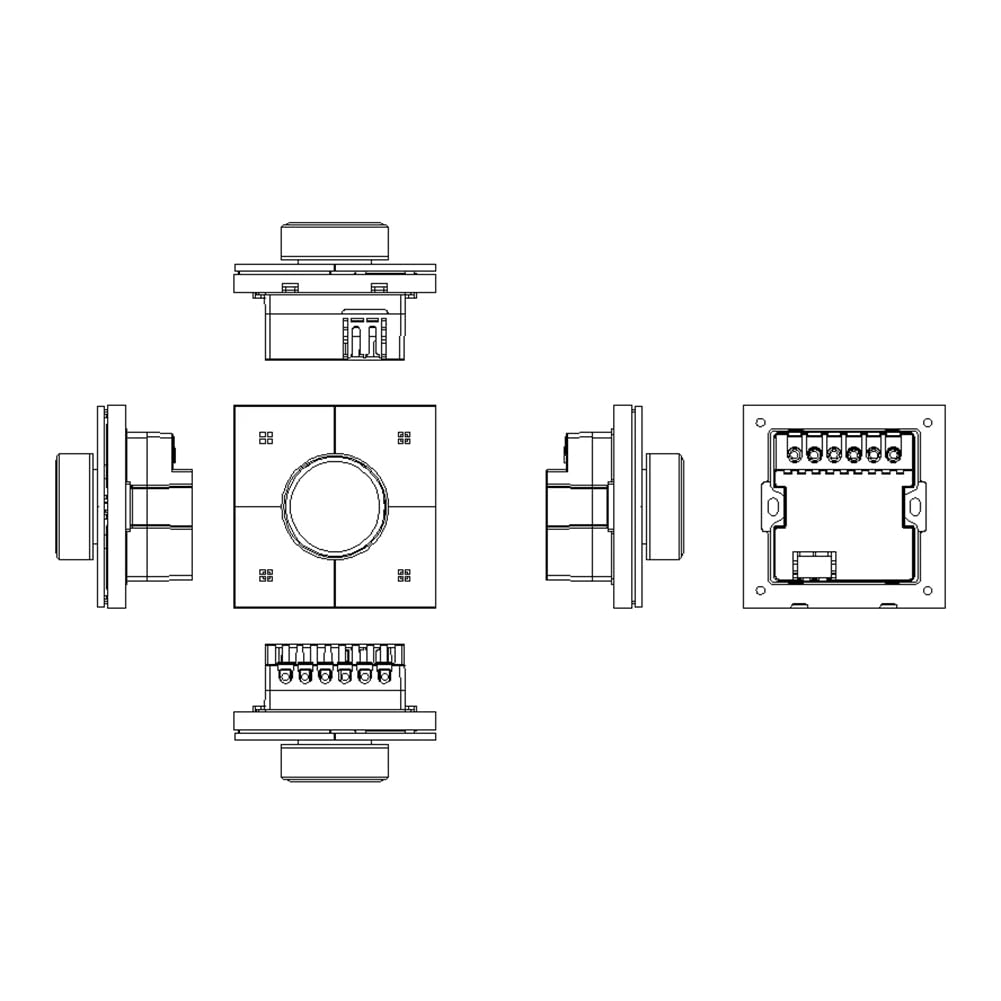 X3-Dimming TuYa inteligentny przełącznik, wielofunkcyjny panel Smart Home Automation Panel czarny