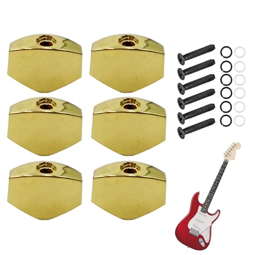 Wechxfau E-Gitarren Stimmwirbel - 6-teiliges Metall Zubehör Set für Musikinstrumente,Stimmmechaniken Wirbelköpfe Stimmschlüssel Maschinenköpfe - Für Gitarristen Von Elektro- Und Klassikgitarren