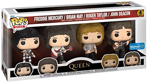 Funko Pop! 4-Pack Rocks: Queen - Freddie Mercury/Brian May/Roger Taylor/John Deacon (Special Edition) Vinyl Figures